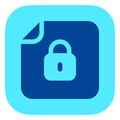 Editable vector password protected file icon. Part of a big icon set family. Perfect for web and app interfaces, presentations, infographics, etc
