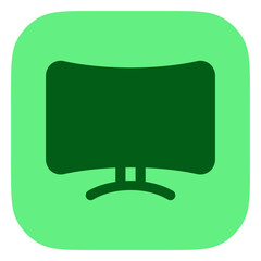 Fototapeta premium Editable vector blank curved monitor screen icon. Part of a big icon set family. Perfect for web and app interfaces, presentations, infographics, etc