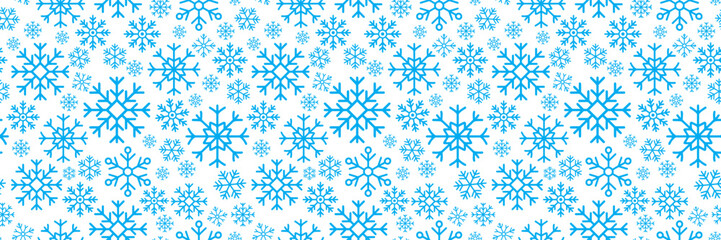 Fototapeta na wymiar Background pattern with snowflakes, winter banner, vector illustration