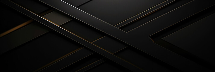 Cool Black Background with Luxurious Dark Lines and Mysterious Darkness Geometric Shapes for Modern Designs