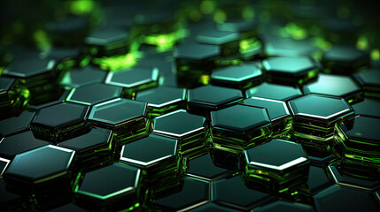 green nano carbon background. Generative AI