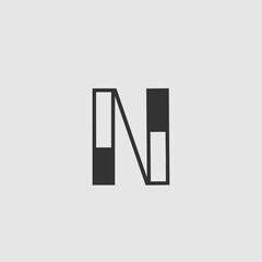 N Letter Logo Vector Concept Icon Trademark. Universal N Logotype Brand
