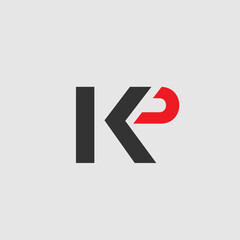 KP Letter Logo Vector Concept Icon Trademark. Universal KP Logotype Brand