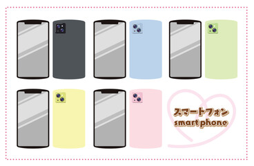 新型スマートフォン 表 裏