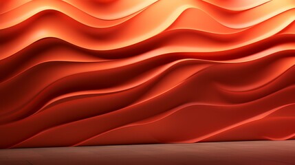 abstract red background with some smooth lines in it (3d render)
