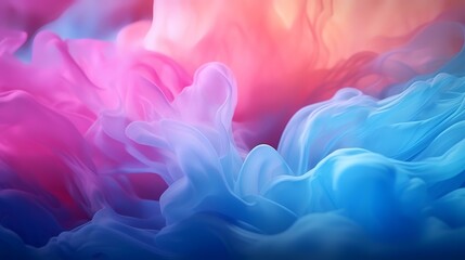 abstract background of blue and pink paint splashing on the water