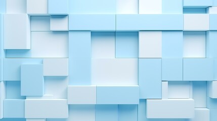 Abstract 3d rendering of geometric shapes. Creative background with blue cubes.