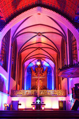 Marburg at christmas time, university church, Universitätskirche