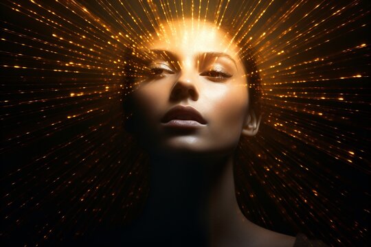 Illustration of a woman gaining enlightenment