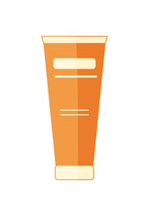 Medicinal ointment or cream in a tube cartoon icon. Vector illustration of the concept of cosmetology and healthcare.