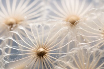 macro dandelion seed, spring summer background, close-up of a dandelion in nature.