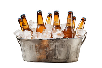 beer bottle with ice isolated on transparent background Remove png, Clipping Path, pen tool