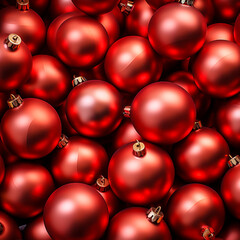 red christmas balls background