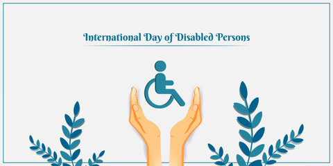 Vector illustration of International Day of Disabled Persons social media feed template