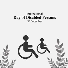 Vector illustration of International Day of Disabled Persons social media feed template