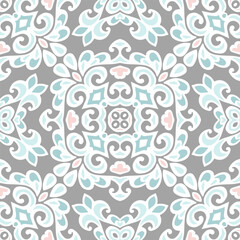 Damask seamless pattern print batik vector