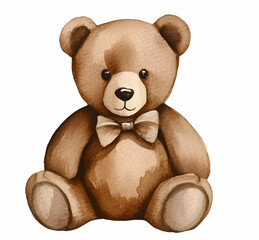 Bear on white background.