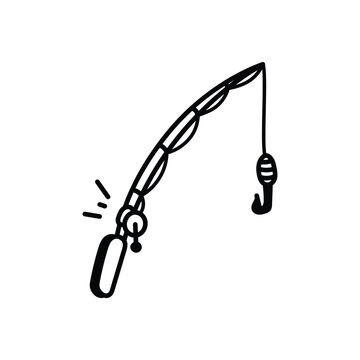 Fishing rod icon vector stock illustration