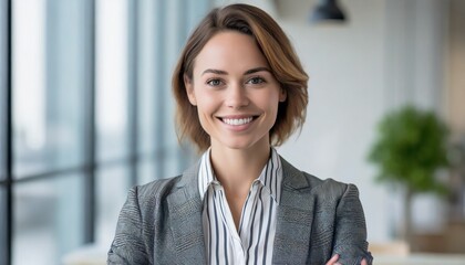 Succesful Business Woman or Entrepreneur. Wearing Fashionable Business Outfit.