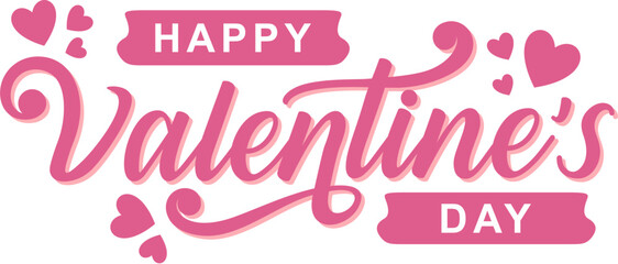 Valentines day pattern and typography Vector illustration.