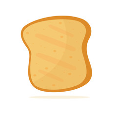Fresh white bread or slice bread vector illustration on a white background