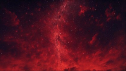 Cosmic red sky full of stars	 , science nebula milky way  infinity earth solar 