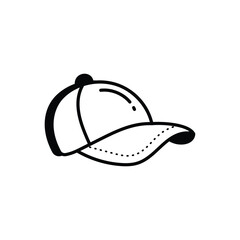 Cricket Cap icon vector stock illustration