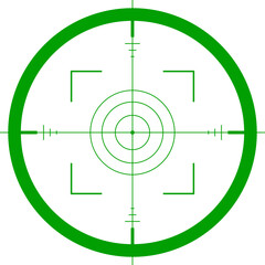 Crosshairs target for sniper shot.