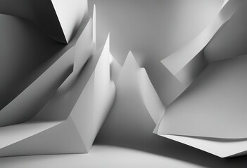 Abstract monochrome creative paper texture background Minimal geometric shapes and lines in light