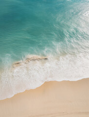 Fototapeta na wymiar Generative AI image of top view of a beach