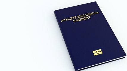 Athlete Biological Passport (ABP) is an individual, electronic record for each person, in which the results of all doping tests collected over a period of time, 3D rendering