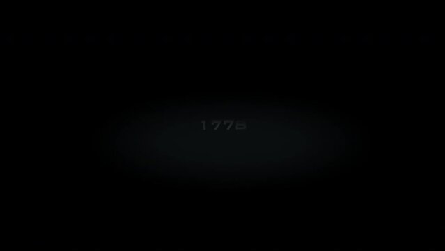 1778 3D title metal text on black alpha channel background