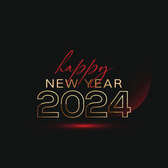 modern 2024 happy new year Celebration background design
