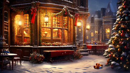 christmas tree in the city