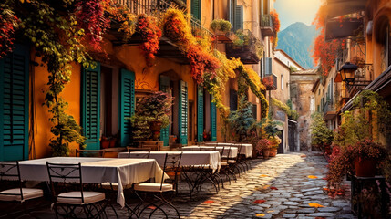 street cafe in the old town