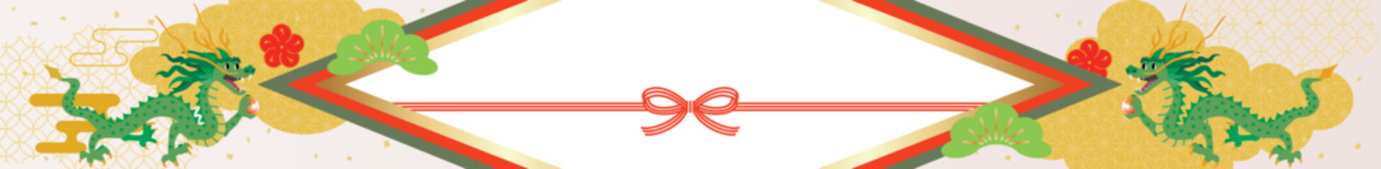 Obraz premium 辰年の背景イラスト