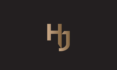 HJ, JH, H, J Abstract Letters Logo Monogram	
