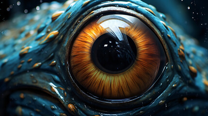 Fish with big eyes close up photo