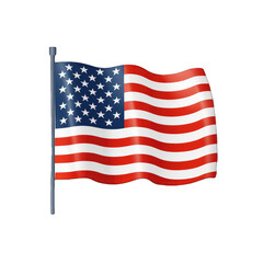 Fototapeta premium USA flag isolated on a transparent background