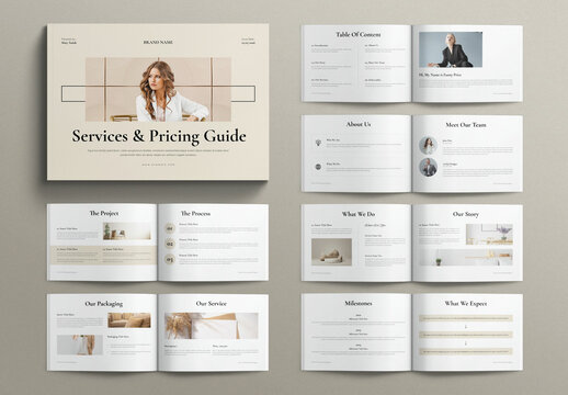 Services and Pricing Guide Template Design Layout Landscape