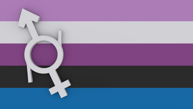 The genderfluid flag and sign are an expression of the pride of the LGBTQ+ community