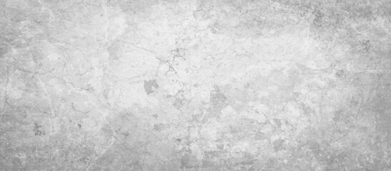 Fototapeta na wymiar Panoramic white background form marble stone or old concrete wall, White or light grey marble stone background with curved stains, Carrara marble background with old stone wall texture.