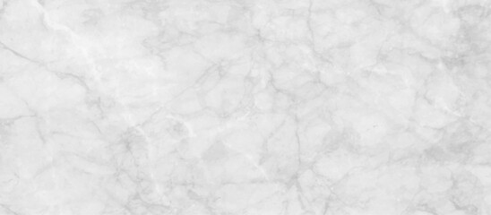 Panoramic white background form marble stone or old concrete wall, White or light grey marble stone background with curved stains, Carrara marble background with old stone wall texture.