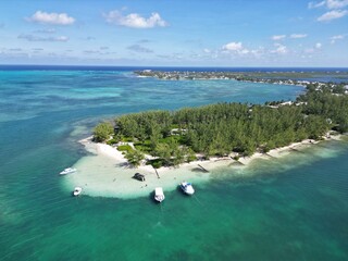 Starfish Point Rumpoint North Side Grand Cayman Aerial in the Cayman Islands Caribbean Sea British...