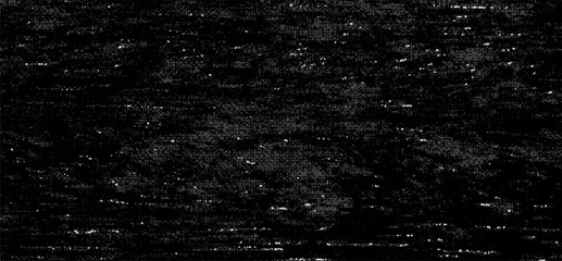 Abstract bitmap glitch grunge texture. Dark retro VHS screen with flickering. Old analog TV with pixel dither effect. Vector background - obrazy, fototapety, plakaty