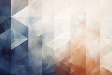 Creative abstract geometric background in purple, white, brown colors
