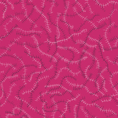 Seamless hand drawn pattern with line scars