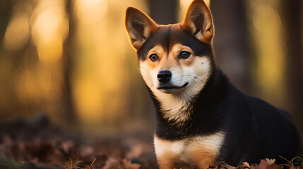 a black and tan Shiba