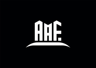 
AAF letter logo design on creative BLACK background