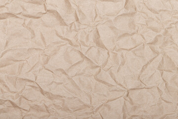Brown wrinkle recycle paper background, Brown Craft crumpled paper, cardboard background.